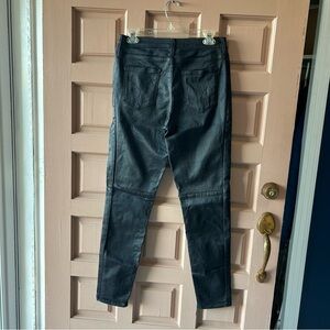 Calvin Klein Jeans Black Skinny Waxed Linen look Jeans